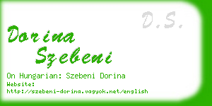 dorina szebeni business card